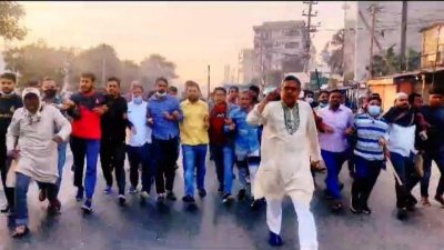 শ্রীপুরে বিএনপির মিছিল