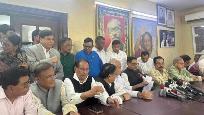 ঘোষিত তফসিল নিয়ে তাৎক্ষণিক প্রতিক্রিয়া জানাতে আওয়ামী লীগের সংবাদ সম্মেলন