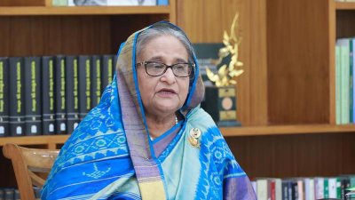 ফল প্রকাশ অনুষ্ঠানে বক্তব্য দিচ্ছেন প্রধানমন্ত্রী শেখ হাসিনা (ছবি: ফোকাস বাংলা)