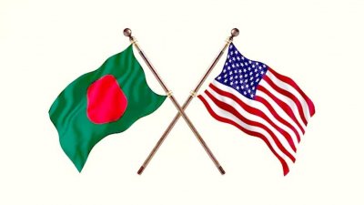 বাংলাদেশ ও যুক্তরাষ্ট্রের পতাকা