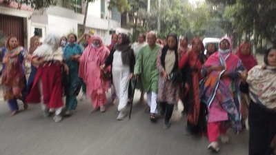 রুহুল কবির রিজভীর নেতৃত্বে উত্তরায় মিছিল