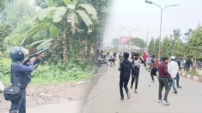হবিগঞ্জে  পুলিশ-বিএনপি সংঘর্ষ