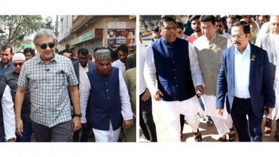 ভোটারদের কাছে গিয়ে নানা প্রতিশ্রুতি দিয়ে ভোট চাচ্ছেন প্রার্থীরা