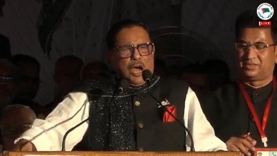 সিলেটের জনসভায় বক্তব্য দেন ওবায়দুল কাদের
