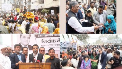 নিজ নিজ আসনে নির্বাচনি প্রচারণায় ব্যস্ত প্রার্থীরা