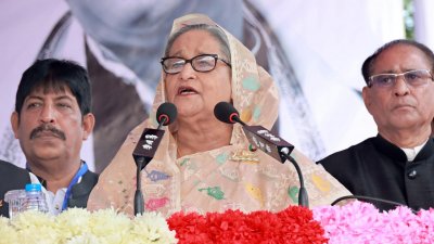 ফরিদপুরে নির্বাচনি জনসভায় আওয়ামী লীগ সভাপতি ও প্রধানমন্ত্রী শেখ হাসিনা (ছবি: ফোকাস বাংলা)