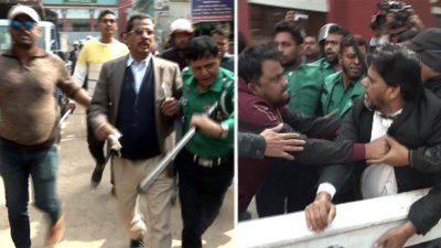 বরিশালে বিএনপির মিছিলে বাধা ও নেতাকর্মীদের আটক