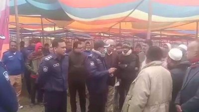 নিরাপত্তা ব্যবস্থা নিশ্চিতে বুধবার দুপুরে ময়দান এলাকা পরিদর্শন করেছেন পুলিশ কর্মকর্তারা