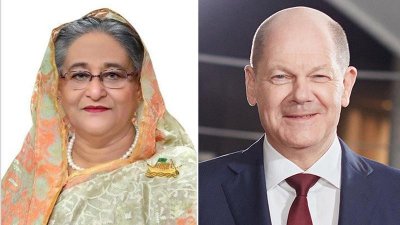 শেখ হাসিনা ও ওলাফ স্কোলজ