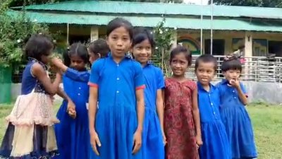 সীমান্ত এলাকার একটি প্রাথমিক বিদ্যালয়