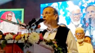 অনুষ্ঠানে বক্তব্য রাখছেন আইনমন্ত্রী আনিসুল হক