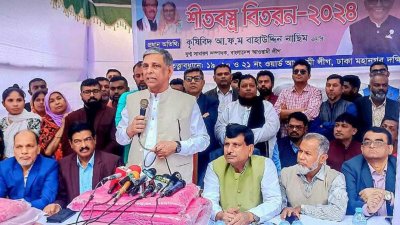 কথা বলছেন আ ফ ম বাহাউদ্দিন নাছিম
