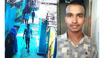 হামলা চালিয়ে শক্তির মহড়া প্রদর্শন করে অভিযুক্তরা (বাঁয়ে)। গ্রেফতার গাফফার শেখ (ডানে)