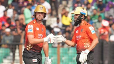 জ্যাকস ও মঈনের দুর্দান্ত জুটিতে রানপাহাড় গড়ে কুমিল্লা