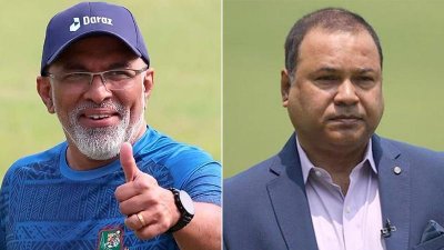 চন্ডিকা হাথুরুসিংহে ও গাজী আশরাফ হোসেন লিপু