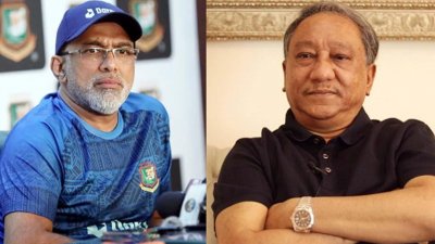 চন্ডিকা হাথুরুসিংহে, নাজমুল হাসান পাপন (ছবি: সংগৃহীত)