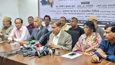 কথা বলছেন পররাষ্ট্রমন্ত্রী ড. হাছান মাহমুদ (ছবি: বাংলা ট্রিবিউন)