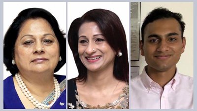 হনাজ রহমান, সিমিন রহমান ও যারেফ আয়াত হোসেন