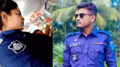 পুলিশ সদস্য তানজিলা আক্তার ও শহিদুল ইসলাম (ফাইল ছবি)