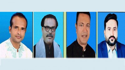 জাহাঙ্গীর হোসেন সোহেল, রাশেদ শমশের, মতিয়ার রহমান মতি ও এমদাদুল হক সোহাগ (বাঁ থেকে)