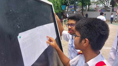 এসএসসির ফল প্রকাশ (ছবি: নাসিরুল ইসলাম)