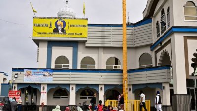 নিজ্জার হত্যার প্রতিবাদ। ছবি: রয়টার্স।