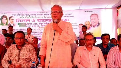 কুমিল্লায় প্রয়াত এম কে আনোয়ারের বাসভবনে এক অনুষ্ঠানে রুহুল কবীর রিজভী