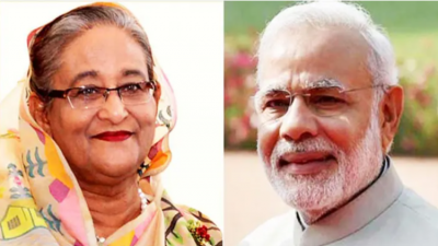 শেখ হাসিনা ও নরেন্দ্র মোদি।