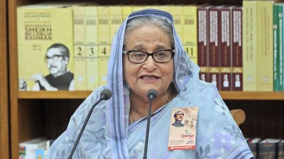 উপদেষ্টা পরিষদের সভায় প্রধানমন্ত্রী শেখ হাসিনা (ছবি: ফোকাস বাংলা)