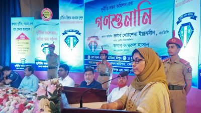 বক্তব্য দিচ্ছেন দুদক সচিব খোরশেদা ইয়াসমিন