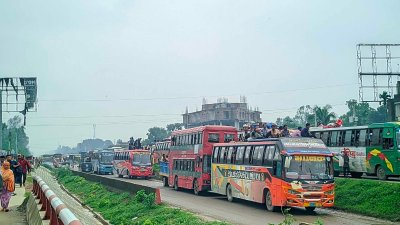 রংপুরে তীব্র যানজট