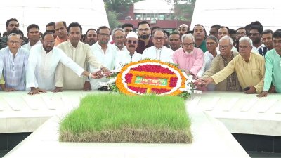 মির্জা আব্বাসের নেতৃত্বে জিয়াউর রহমানের কবর জিয়ারত করেন বিএনপি নেতারা
