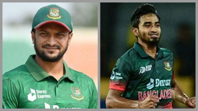 সাকিব আল হাসান ও তানজিম হাসান সাকিব