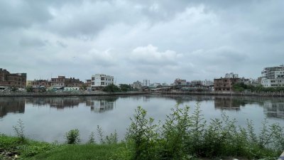 কল্যাণপুর রিটেনশন পন্ডে তৈরি করা হবে হাইড্রো ইকোপার্ক (ছবি: প্রতিবেদক)