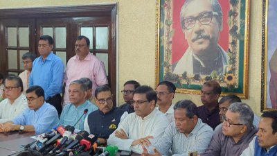 সংবাদ সম্মেলনে ওবায়দুল কাদের