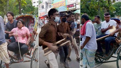 আহত শিক্ষার্থীদের হাসপাতালে নেওয়া হচ্ছে