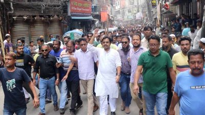 বিক্ষোভ মিছিলে সাঈদ খোকন