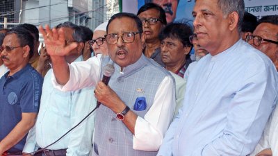 দলীয় সভায় বক্তব্য রাখছেন ওবায়দুল কাদের