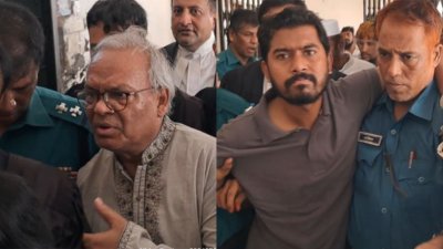 পুলিশের হেফাজতে রুহুল কবির রিজভী ও নুরুল হক নুর