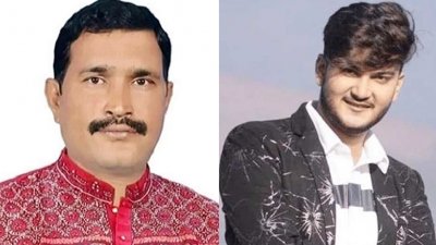 সেলিম খান ও তার ছেলে চিত্রনায়ক শান্ত খান (ছবি: সংগৃহীত)