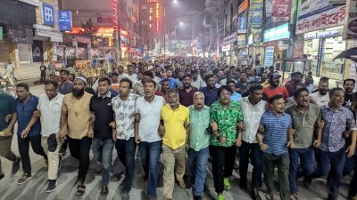 রংপুরে ছাত্রদল, যুবদল ও স্বেচ্ছাসেবক দলের মিছিল