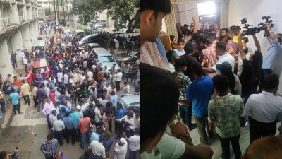 সচিবালয়ে শিক্ষার্থীরা ছবি: শফিকুল ইসলাম)