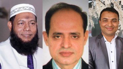 গোলাম রসূল, আবু জাফর ও আশিকুর রহমান (বাঁ থেকে ডানে)