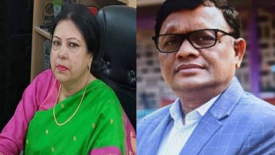 প্রধান শিক্ষক রুখসানা পারভীন ও মাউশির পরিচালক সৈয়দ জাফর আলী