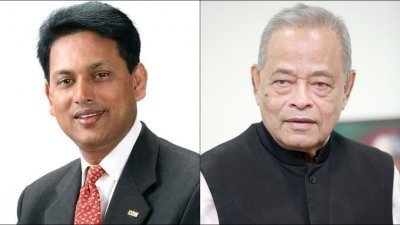বাঁ থেকে সাবেক শিক্ষা প্রতিমন্ত্রী ড. আ ন ম এহসানুল হক মিলন ও সাবেক স্বরাষ্ট্রমন্ত্রী ড. মহীউদ্দীন খান আলমগীর (ছবি: সংগৃহীত)