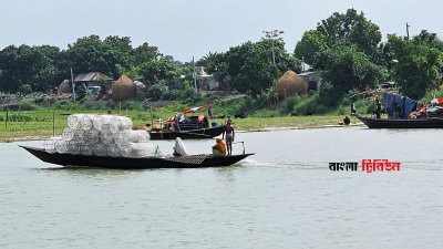 রাজবাড়ীতে পদ্মা নদীতে পানি বাড়েনি