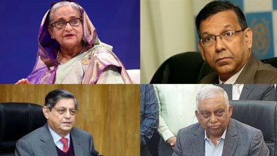 শেখ হাসিনা, আনিসুল হক, উবায়দুল মোকতাদির চৌধুরী ও আসাদুজ্জামান খান