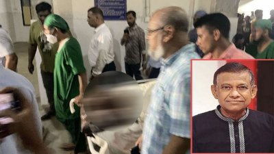সিলেট ওসমানী মেডিক্যাল কলেজ হাসপাতালে চিকিৎসাধীন আছেন শামসুদ্দিন চৌধুরী মানিক