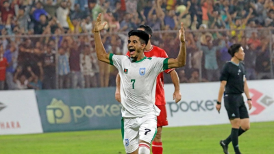 গোল করে মোরসালিনের উল্লাস।