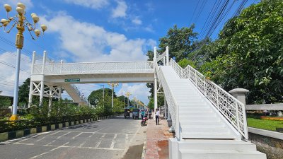 উদ্বোধন হওয়া একটি ফুটওভার ব্রিজ (ছবি: বাংলা ট্রিবিউন)